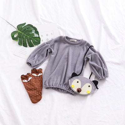 Blusa Infantil Primavera con Mangas Linterna - Colores Sólidos - Image 13