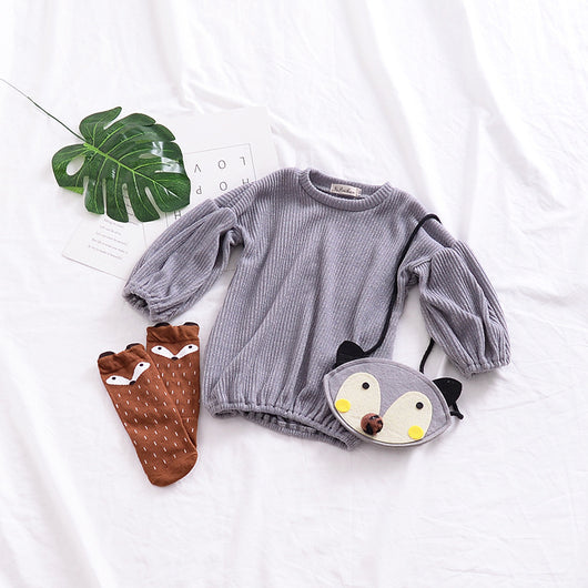 Blusa Infantil Primavera con Mangas Linterna - Colores Sólidos - Image 13