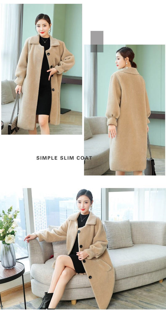 Abrigo de Lana Suelta para Mujer - Diseño Moderno y Confortable - Image 3