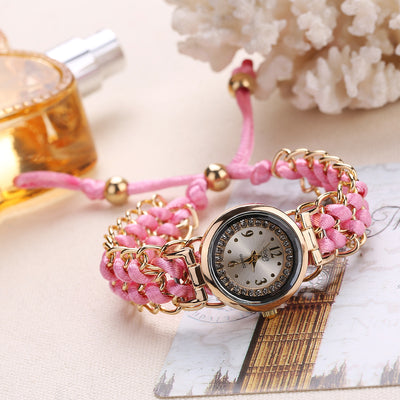 Reloj de Moda Casual para Mujer con Cadena de Cuerda Tejida y Movimiento de Cuarzo - Image 6