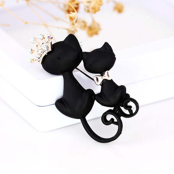 Broche Gato Negro de Tamaño Grande