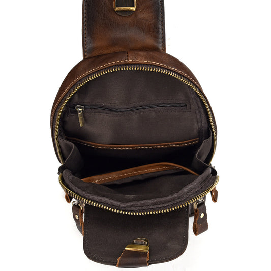 Bolsa Bandolera de Cuero para Hombre - Mochila Pecho Casual - Image 2