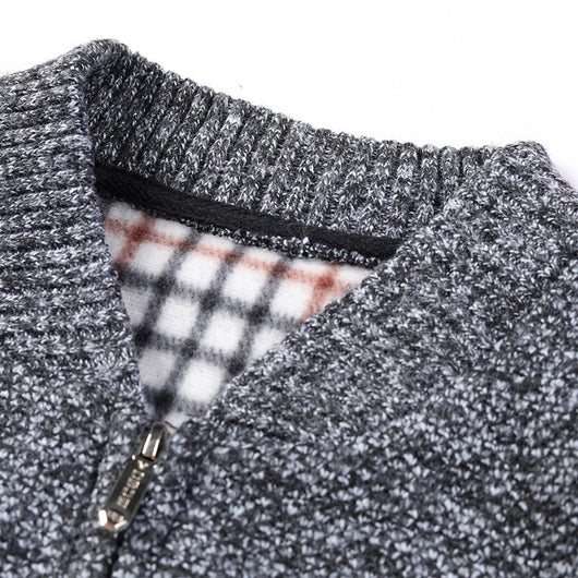 Cardigan de Cuello Alto para Hombre - Suéter Elegante de Manga Larga - Image 3
