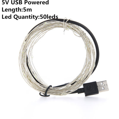 Luces LED Navideñas Exteriores - Guirnalda 2m/5m/10m Recargable USB - Image 12