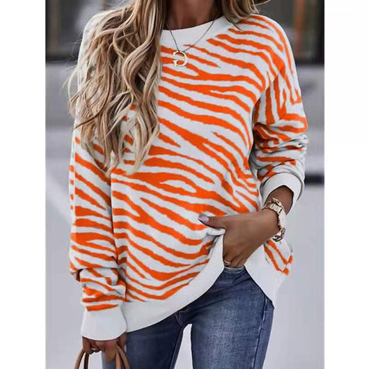 Blusa Estampada Tie-Dye a Rayas Manga Larga para Mujer - Image 11