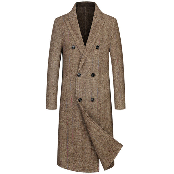 Abrigo de Cachemira Reversible para Hombre - Lana Doble Faz