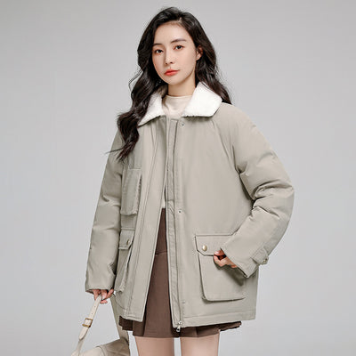 Chaqueta Acolchada Suelta Estilo Coreano en Algodón - Image 4