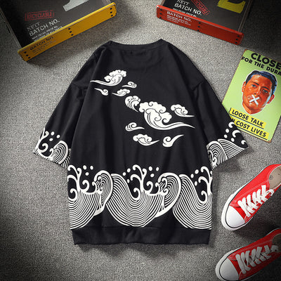 Camiseta Casual Japonesa de Manga Corta - Estilo Chino Contemporáneo - Image 4