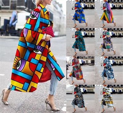 Cortavientos Estampado Oversize para Mujer