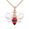 Summer Jewelry Necklace Lady Cartoon Cute Drop Oil Studded Bee Pendant 133186 Rojo