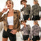 Chaqueta Estampado Leopardo con Cierre Lateral para Mujer