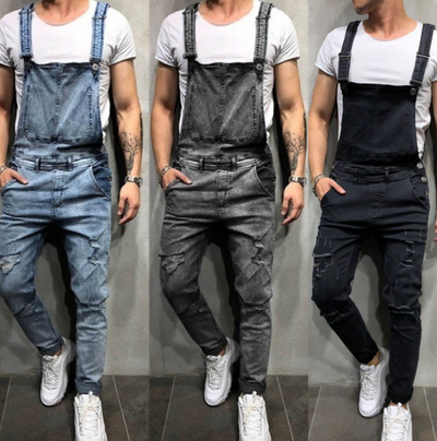 Enterizo Denim Sling con Rotos Desgarrados
