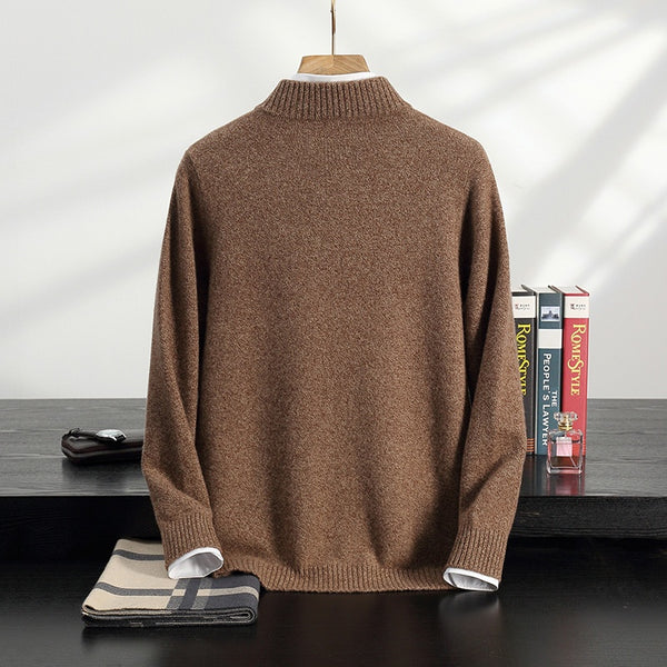 Abrigo de Cuello Alto en Cashmere para Hombre - Otoño e Invierno