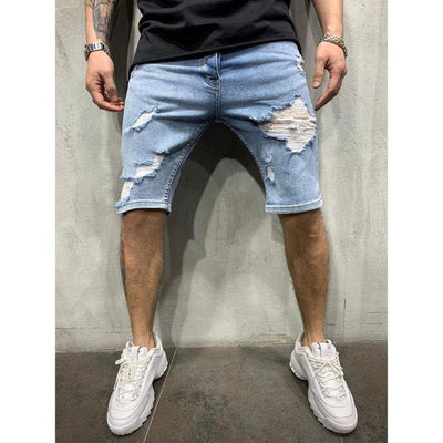Pantalones Skinny Rotos para Hombre Cintura Media - Image 2