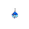 Colar Cubo Mágico de Cristal Prateado Colar Cubo Mágico de Cristal Prateado Pingente Azul