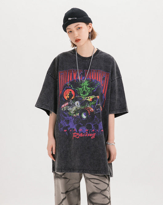 Camiseta Vintage de Calle Desgastada y Oscura - Image 6