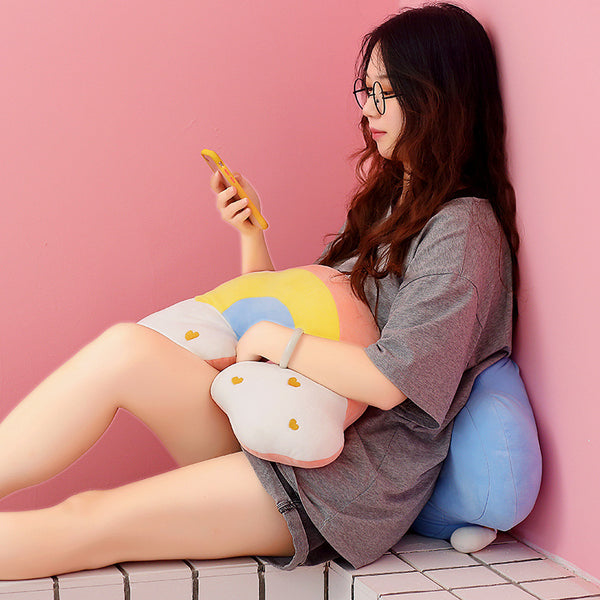 Peluches Nubes Arcoíris y Luna - Juguetes Suaves para Niños