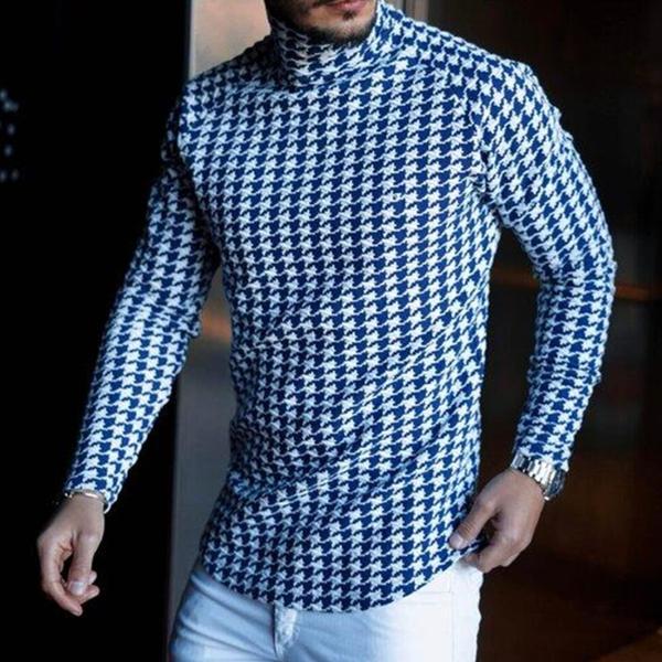 Camiseta Térmica Cuello Alto a Rayas para Hombre