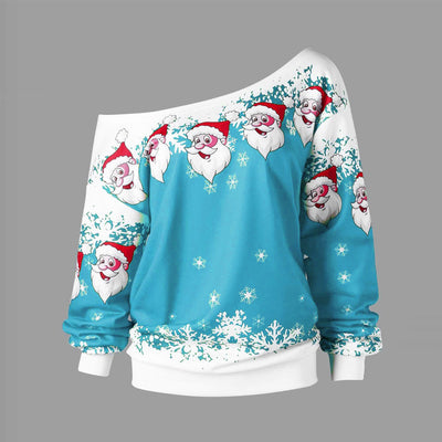 Suéter Navideño Asimétrico de Papá Noel - Image 4