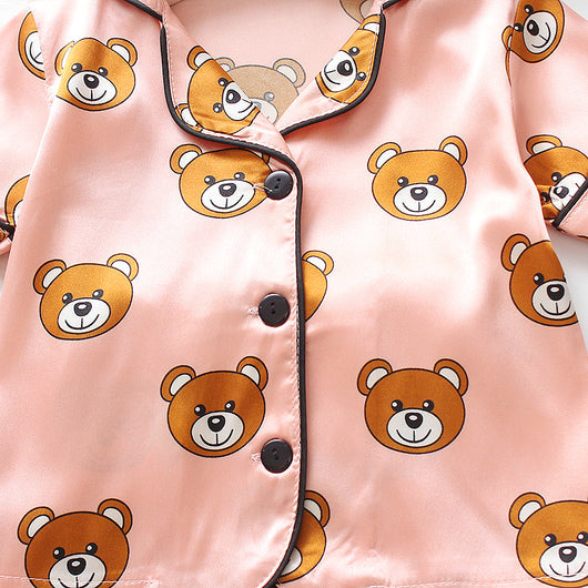 Pijama de Manga Larga Color Sólido para Otoño - Image 25