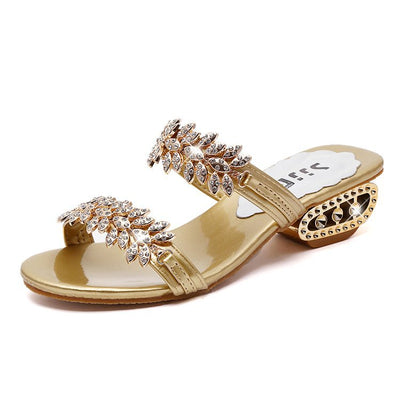 Sandalias de Tacón Medio con Strass Antideslizantes - Image 12