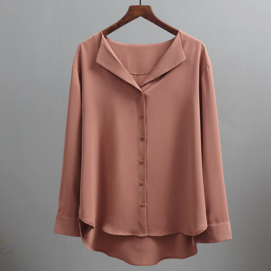 Blusa de Gasa Francesa Manga Larga Suelta y Casual - Image 6