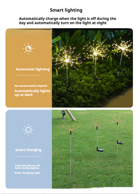 Luces Decorativas Solares con Efecto Fuegos Artificiales - Image 17
