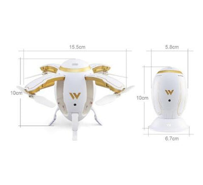 Dron Transformable Huevo con Sensor G - Cuadricóptero RC Plegable W5 - Image 2