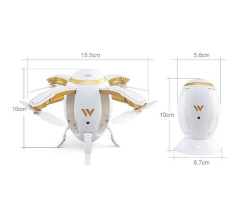Dron Transformable Huevo con Sensor G - Cuadricóptero RC Plegable W5 - Image 2
