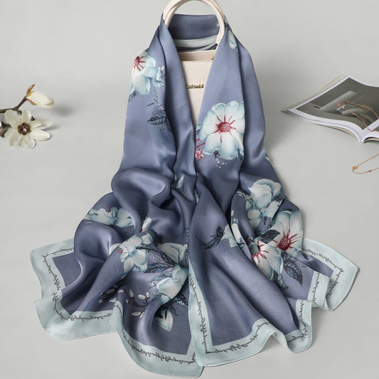 Pañuelo de Seda Ligero Multiestación para Primavera, Otoño e Invierno