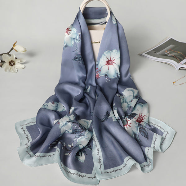 Pañuelo de Seda Ligero Multiestación para Primavera, Otoño e Invierno