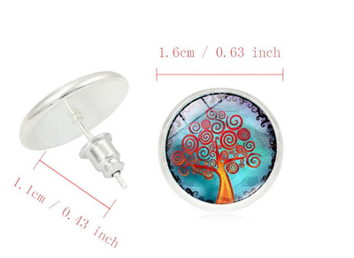 Aretes Árbol de la Vida con Piedras Preciosas - Image 14