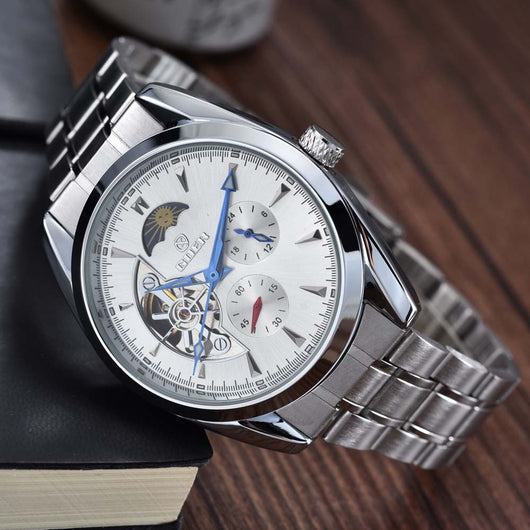 Reloj Automático Tourbillon para Hombre con Fase Lunar y Acero Inoxidable - Image 2