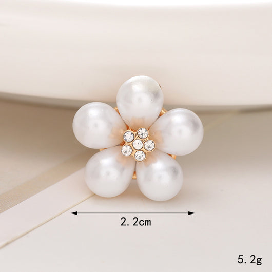 Adornos de Cristal Brillante para Zapatos - Accesorios DIY Estilo Clásico con Flor de Perla - Image 55
