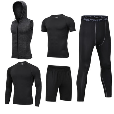 Conjunto Deportivo 5 Piezas de Secado Rápido para Gym y Actividades al Aire Libre - Image 14