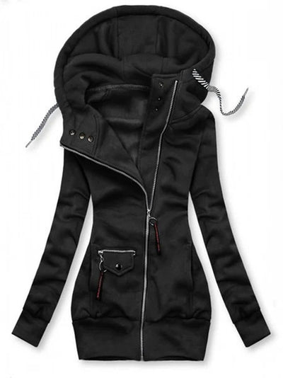 Abrigo Slim Ajustable con Capucha y Costuras Decorativas para Otoño e Invierno - Image 13
