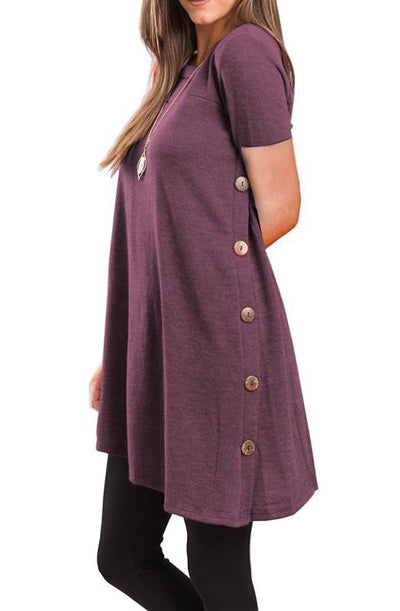 Falda Corta Irregular con Botones - Image 12