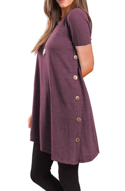 Falda Corta Irregular con Botones - Image 12