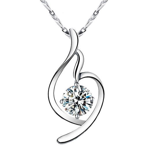 Collar de Plata 925 con Colgante Diamante - Joyería Coreana para Mujer - Image 3