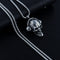 Personality Fashion Skull Headphone Pendant Plateado