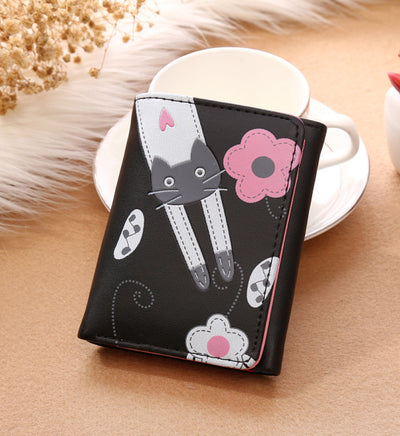 Billetera Compacta con Diseño de Gato Kawaii para Mujer - Image 2