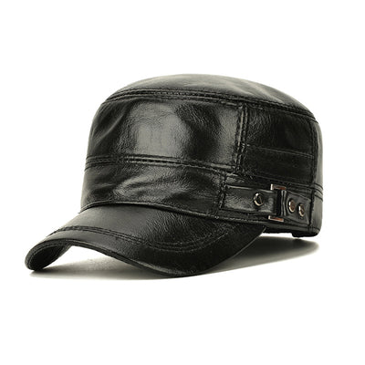 Gorra de Cuero Genuino para Hombre con Protección de Oídos - Invierno y Otoño - Image 13