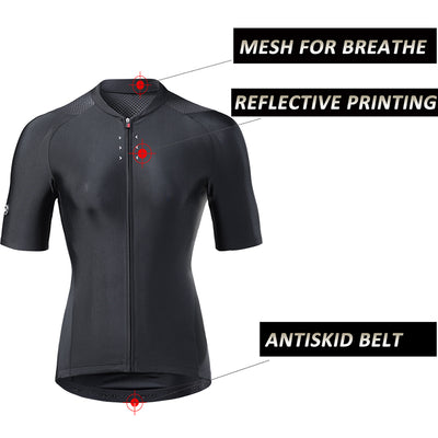 Jersey de Ciclismo para Mujer Multiseasón Negro - Image 10