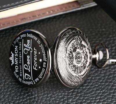 Reloj de Bolsillo Cadena "TE AMO POR SIEMPRE" - Image 4