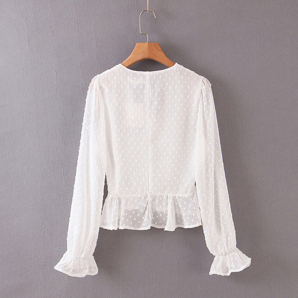 Blusa con Mangas Acampanadas