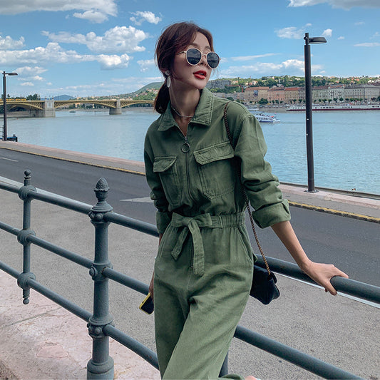 Jumpsuit Casual Ajustado a la Cintura - Estilo Moderno