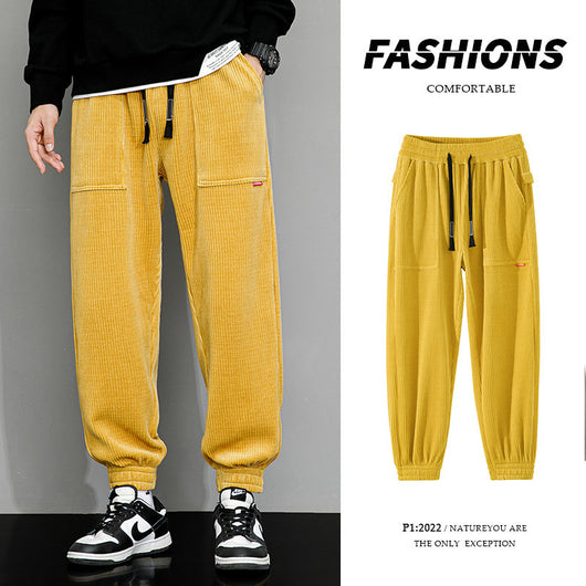 Pantalones de Pana Ancha Talla Grande para Hombre - Estilo Deportivo Casual - Image 4