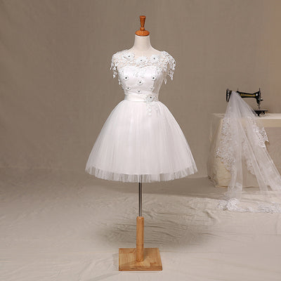 Vestido de Fiesta Corto con Encaje Floral para Bodas y Compromisos