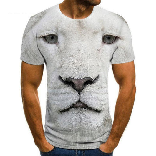 Camiseta Estampado Animal 3D para Hombre - Manga Corta - Image 8