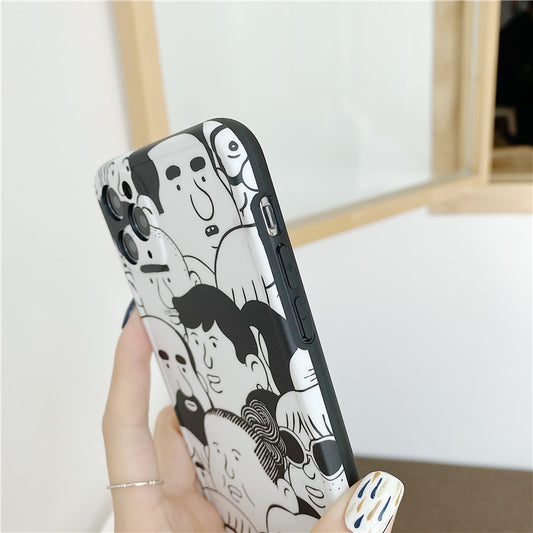 Funda para celular con ilustración en blanco y negro - Image 2